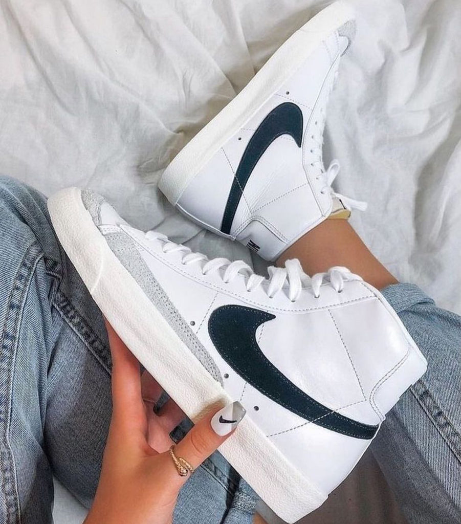 Custom Blazer White Black Grey High