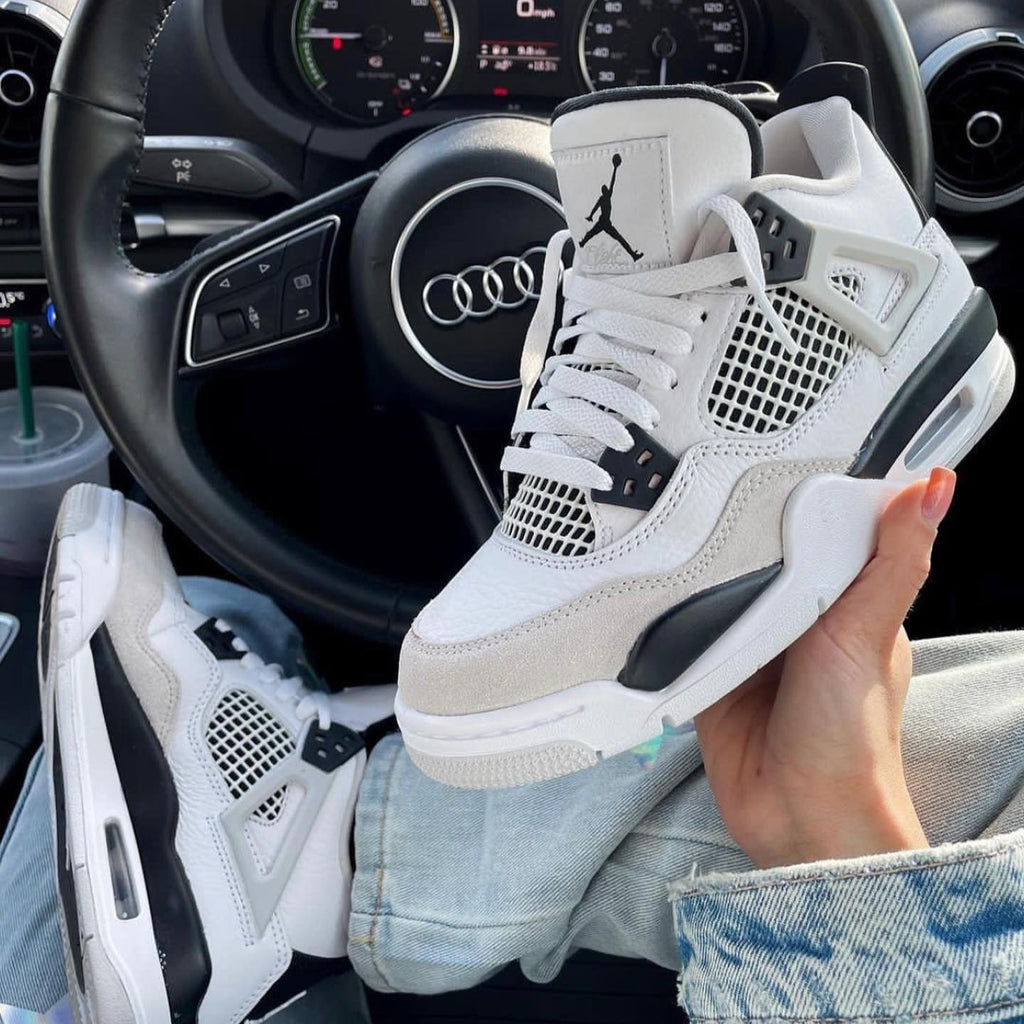Custom Air Jordan 4 Grey Black