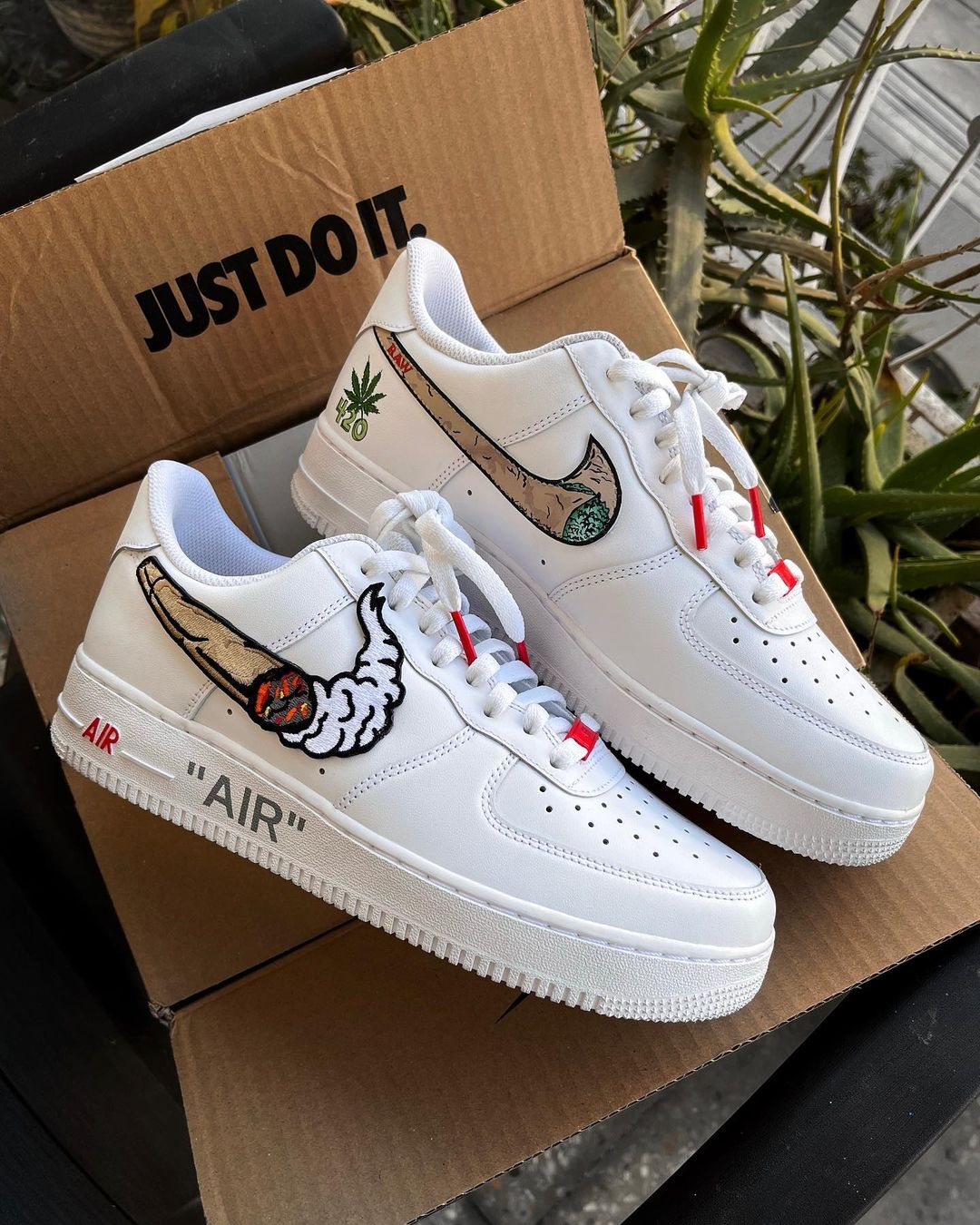 White And Brown Custom Air Force 1 customasurprise