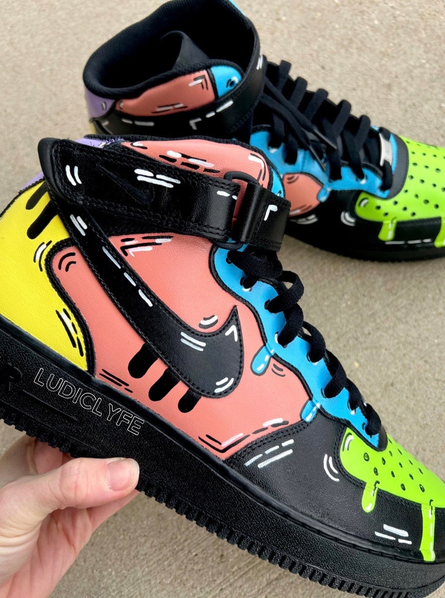 Black Cartoon Drip Custom Air Force 1 – customasurprise