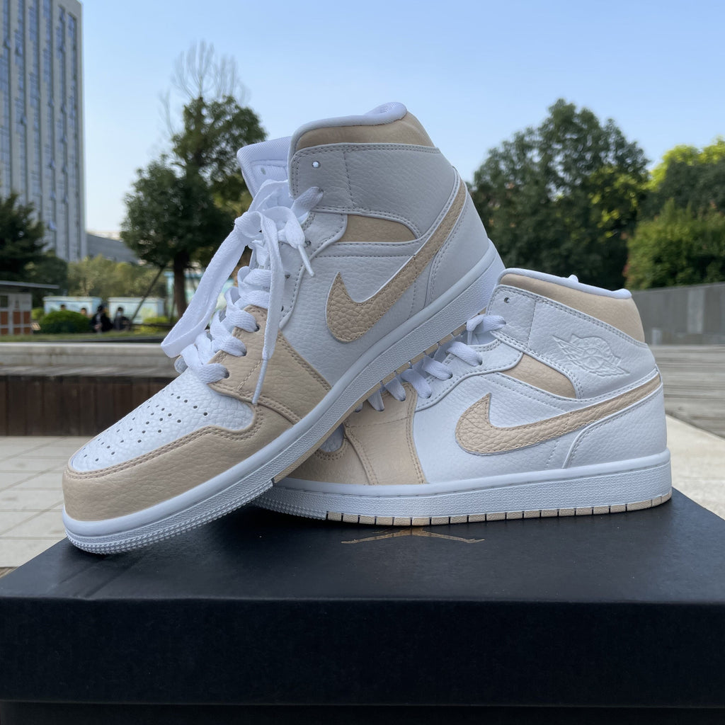 Custom Air Jordan 1 White Beige