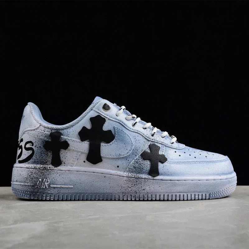 Custom Air Force 1 Blue With Cross