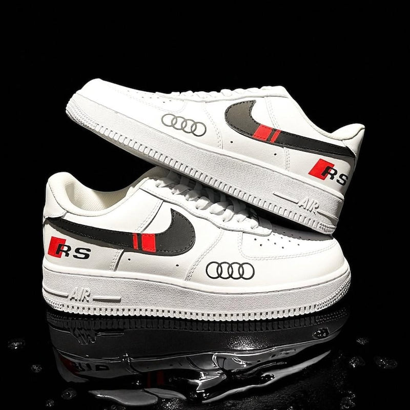Custom Air Force 1 White Black Audi Logo