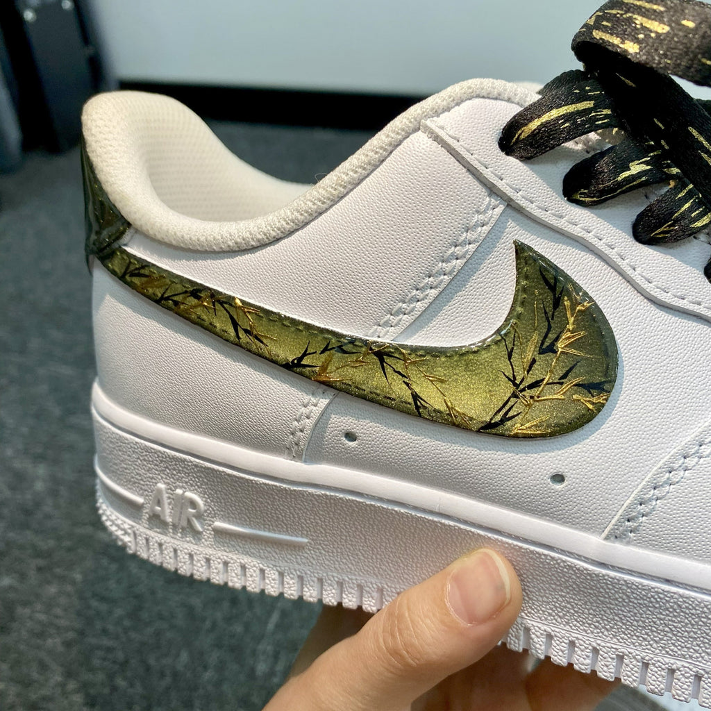 Custom Air Force 1 White Gold Foil