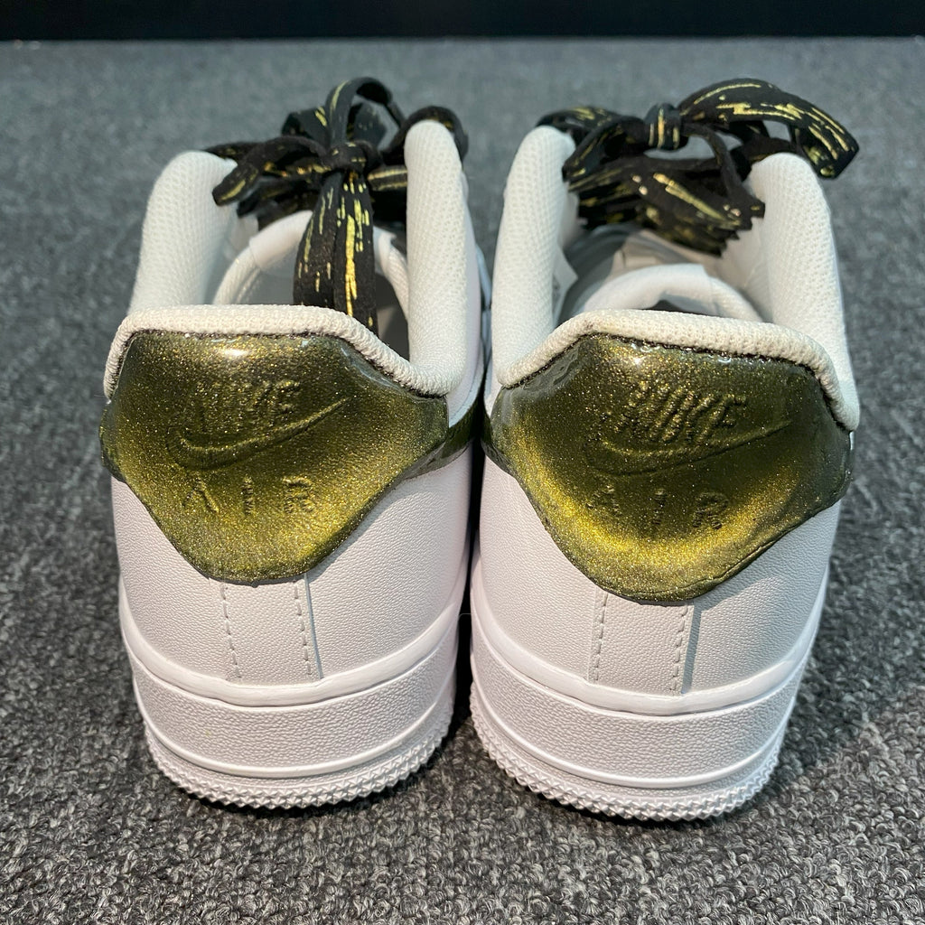 Custom Air Force 1 White Gold Foil
