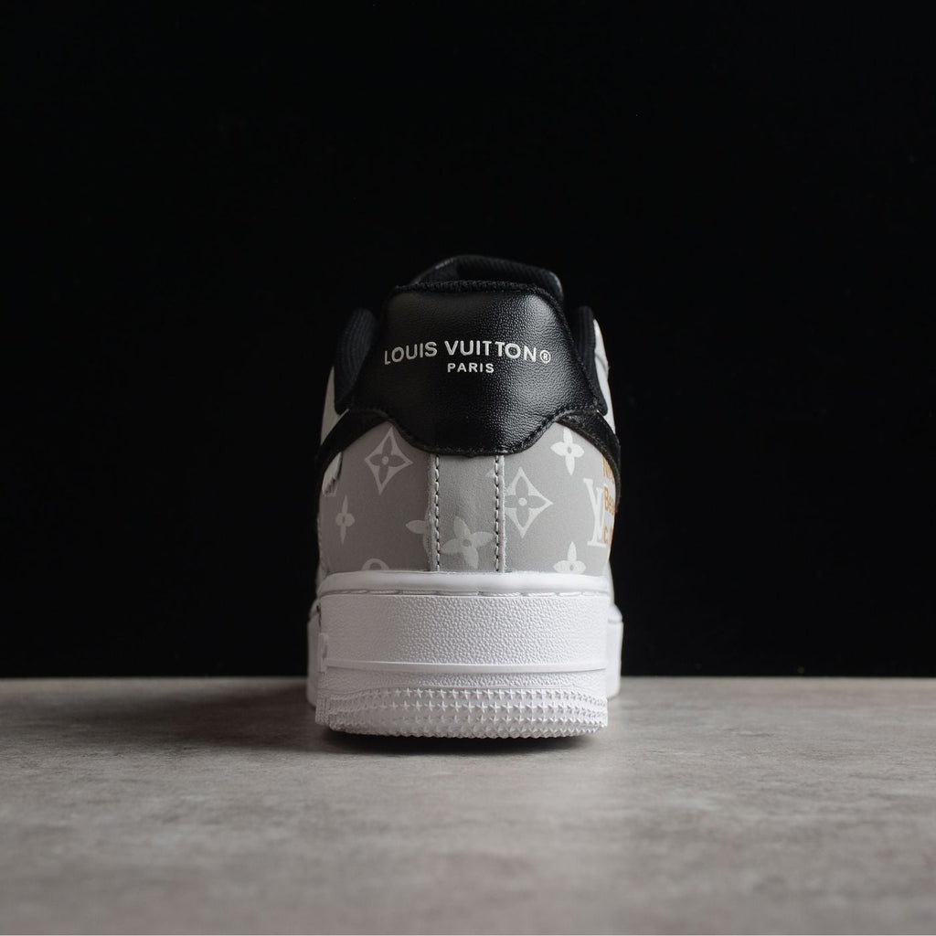 Custom Air Force 1 White Gray With LV Pattern