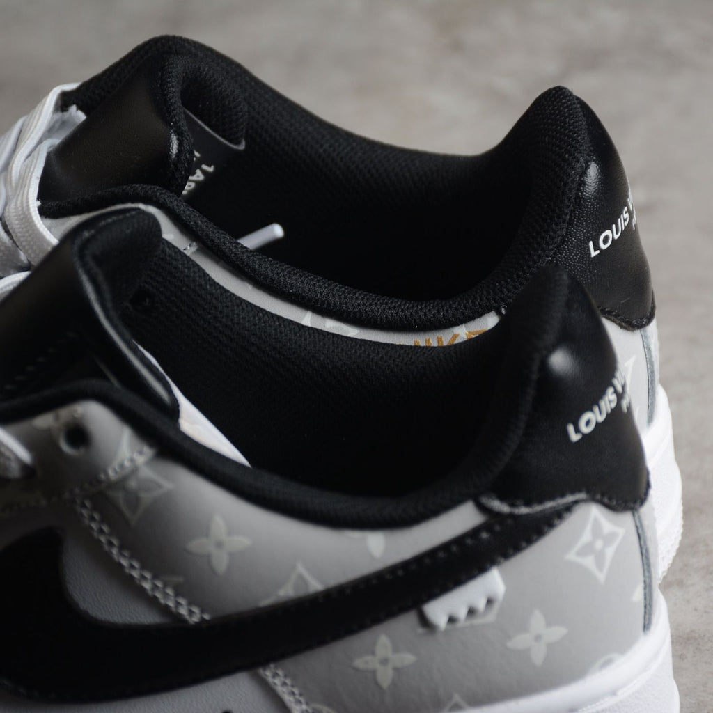 Custom Air Force 1 White Gray With LV Pattern