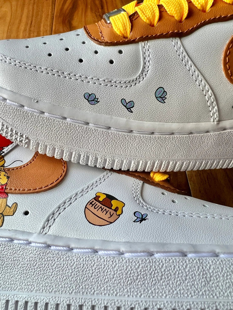 Custom Air Force 1 White Winnie the Pooh Theme