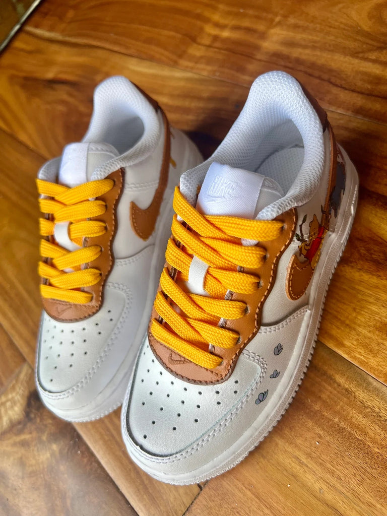 Custom Air Force 1 White Winnie the Pooh Theme
