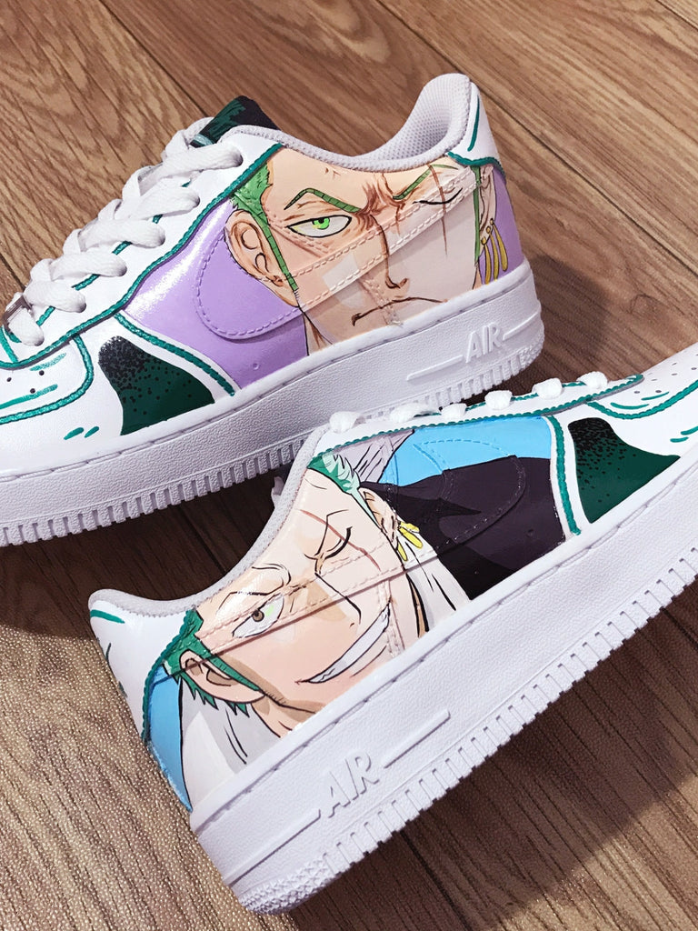 Custom Air Force 1 White With Anime Character Design