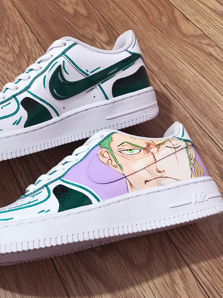 Custom Air Force 1 White With Anime Character Design