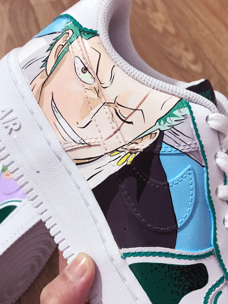 Custom Air Force 1 White With Anime Character Design