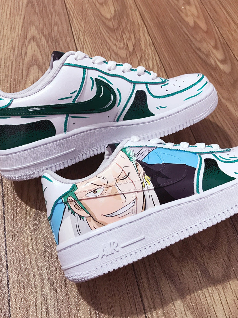 Custom Air Force 1 White With Anime Character Design