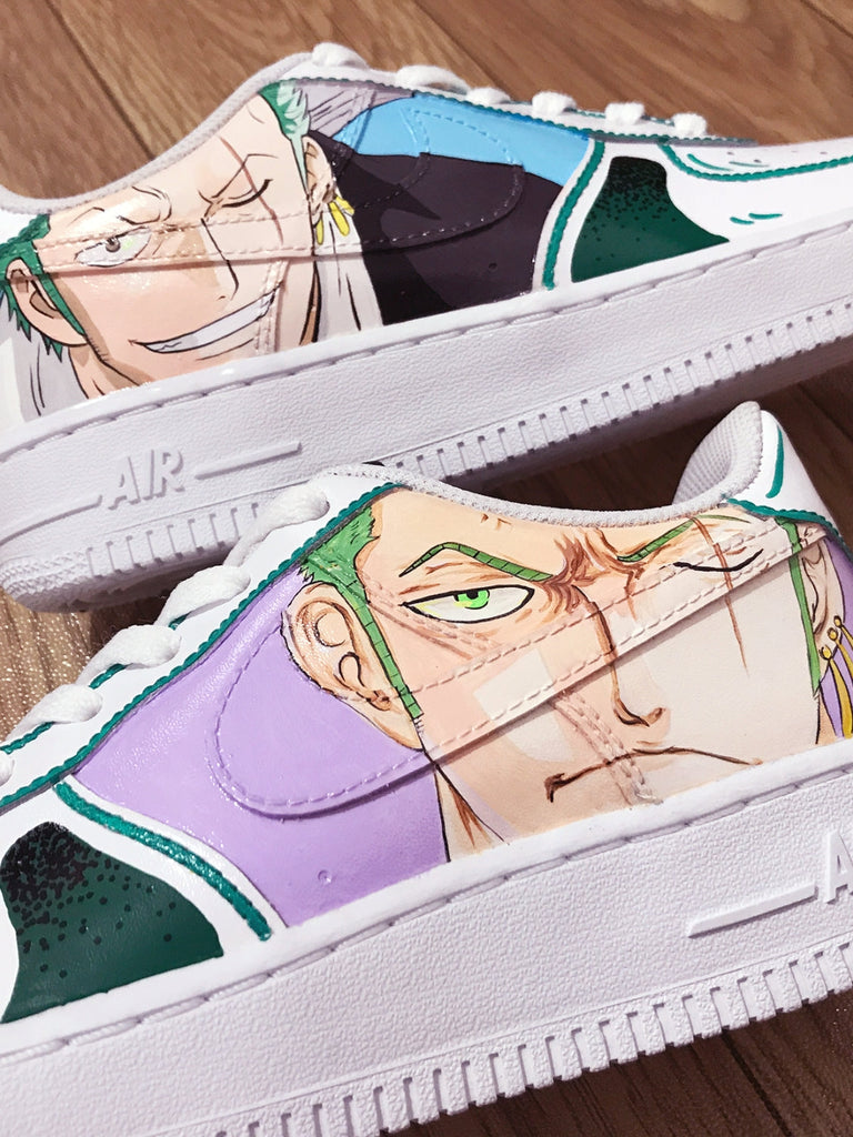 Custom Air Force 1 White With Anime Character Design