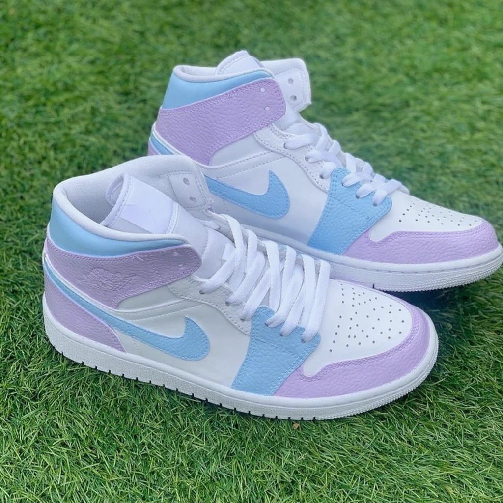 Custom Air Jordan 1 Baby Blue Baby Purple Colorblock