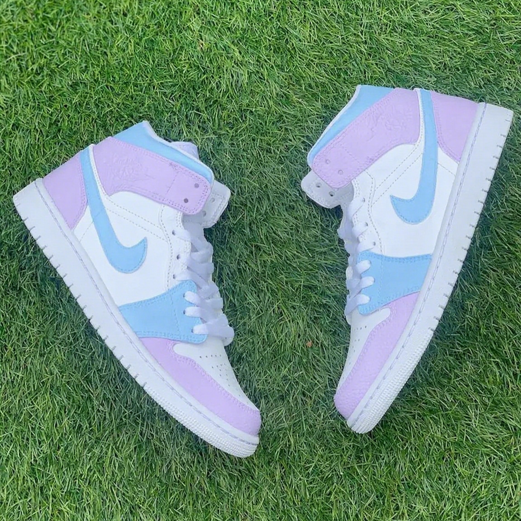 Custom Air Jordan 1 Baby Blue Baby Purple Colorblock