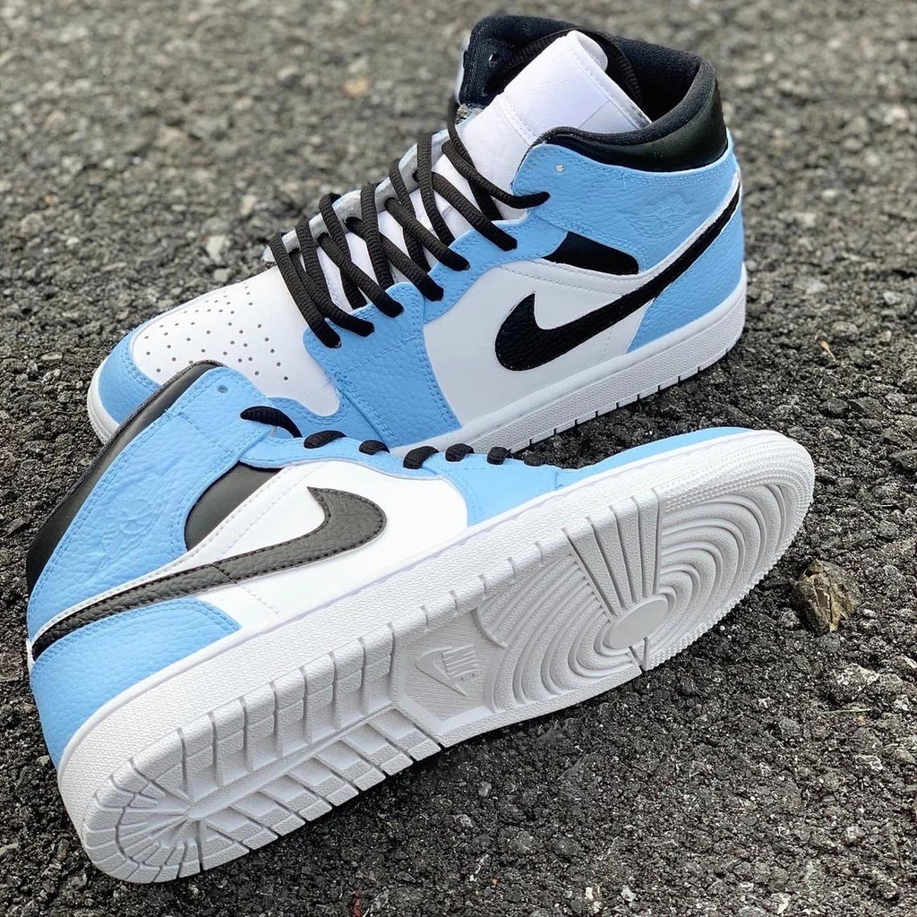 Custom Air Jordan 1 Baby Blue White Black