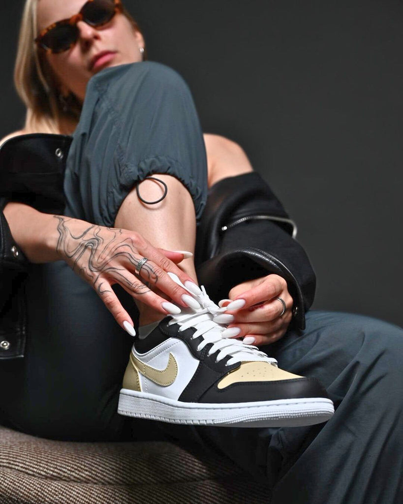 Custom Air Jordan 1 Black White And Beige