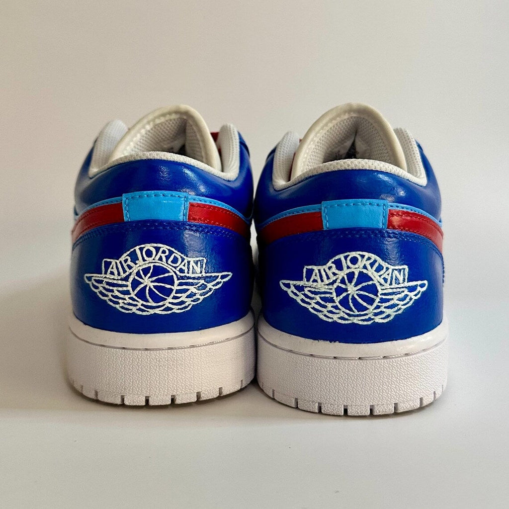 Custom Air Jordan 1 Blue Red Cubs Theme