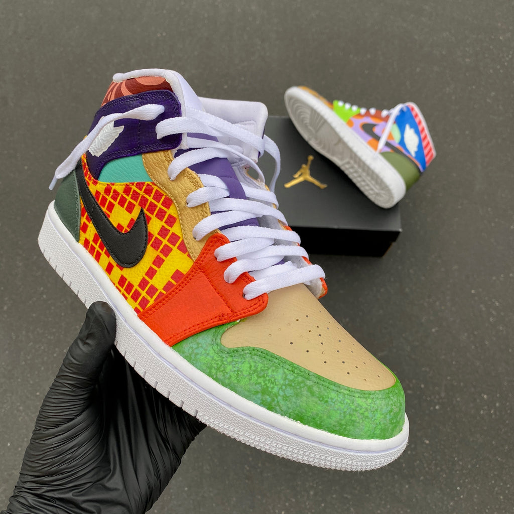 Custom Air Jordan 1 Multicolor With Various Patterns
