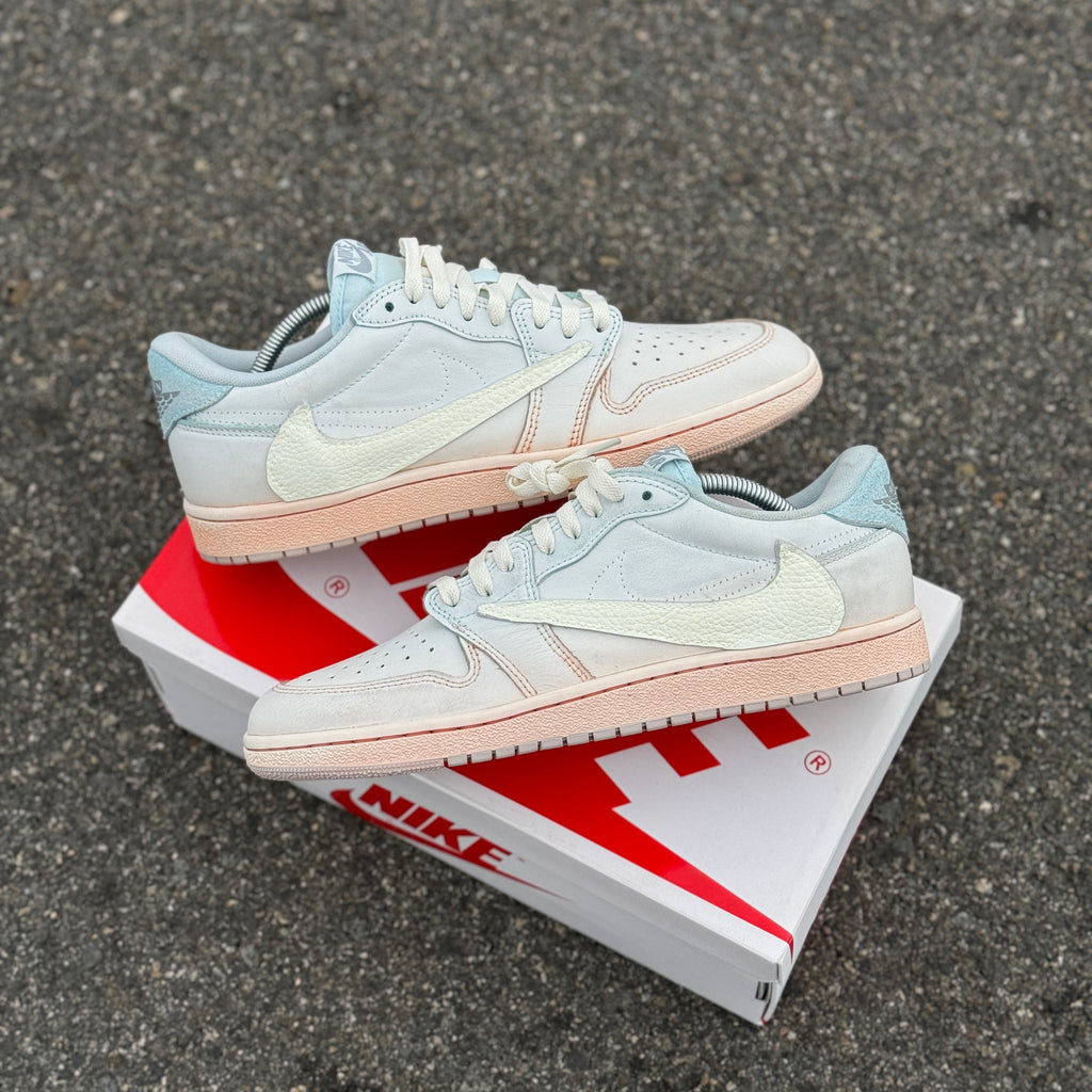 Custom Air Jordans Travis Scott White With Textured Swoosh