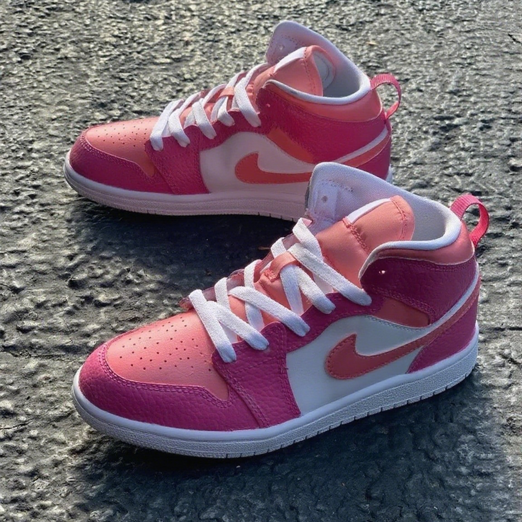 Custom Dunk Baby Pink And White