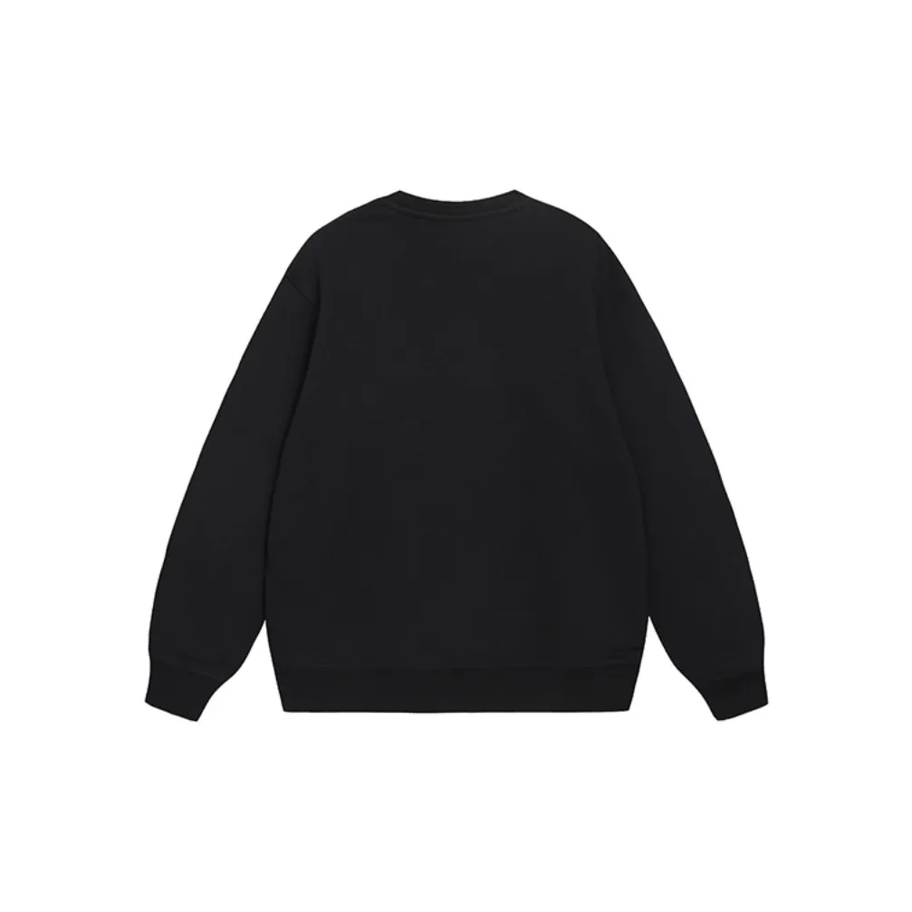 Custom Embroidery Nike Sweatshirt Black With Evil - Eye And Love Motif