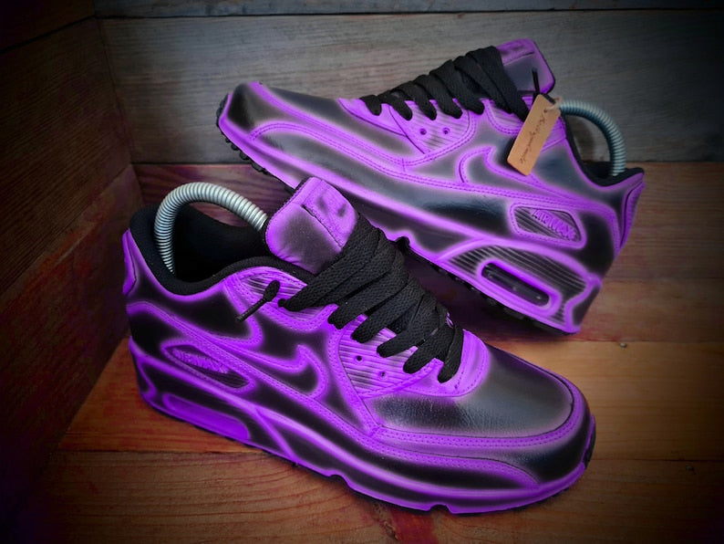 Custom Nike Air Max 90 Black Purple
