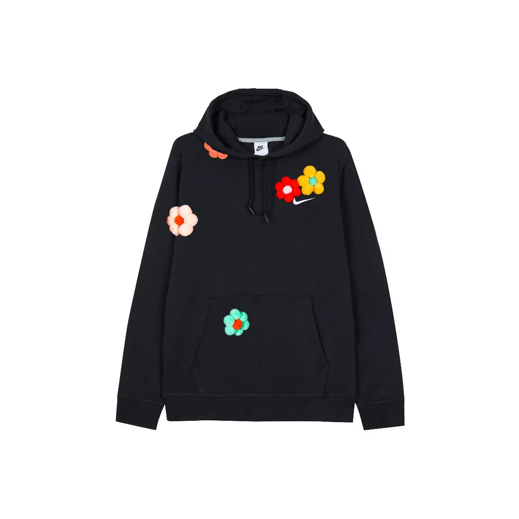 Custom Nike Sweatshirt Black With Colorful Flowers