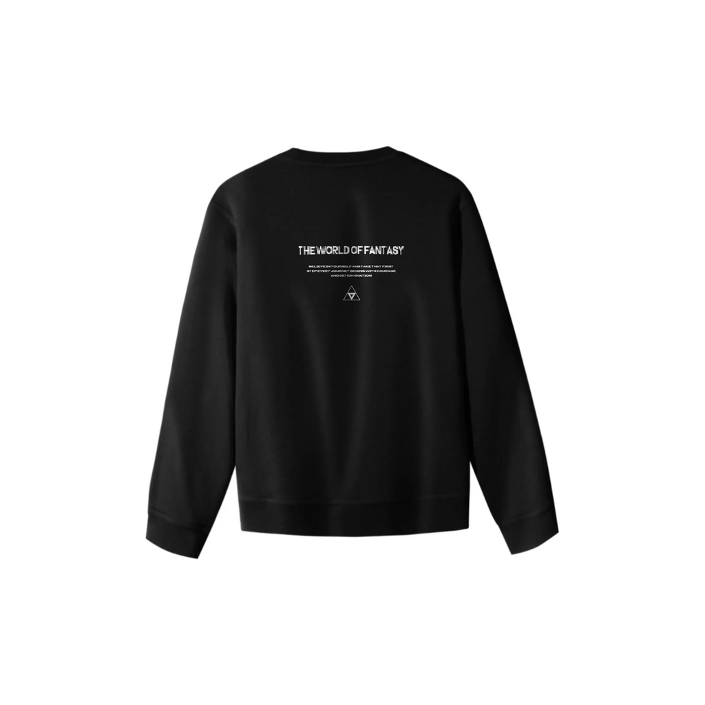 Custom Nike Sweatshirt Black With Fantasy Knight Graphic Pattern