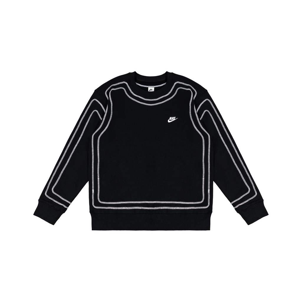Custom Nike Sweatshirt Black With White Outline Design