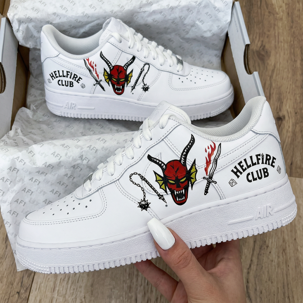 Hellfire Club Devil Sword Chain Custom AF1 – customasurprise