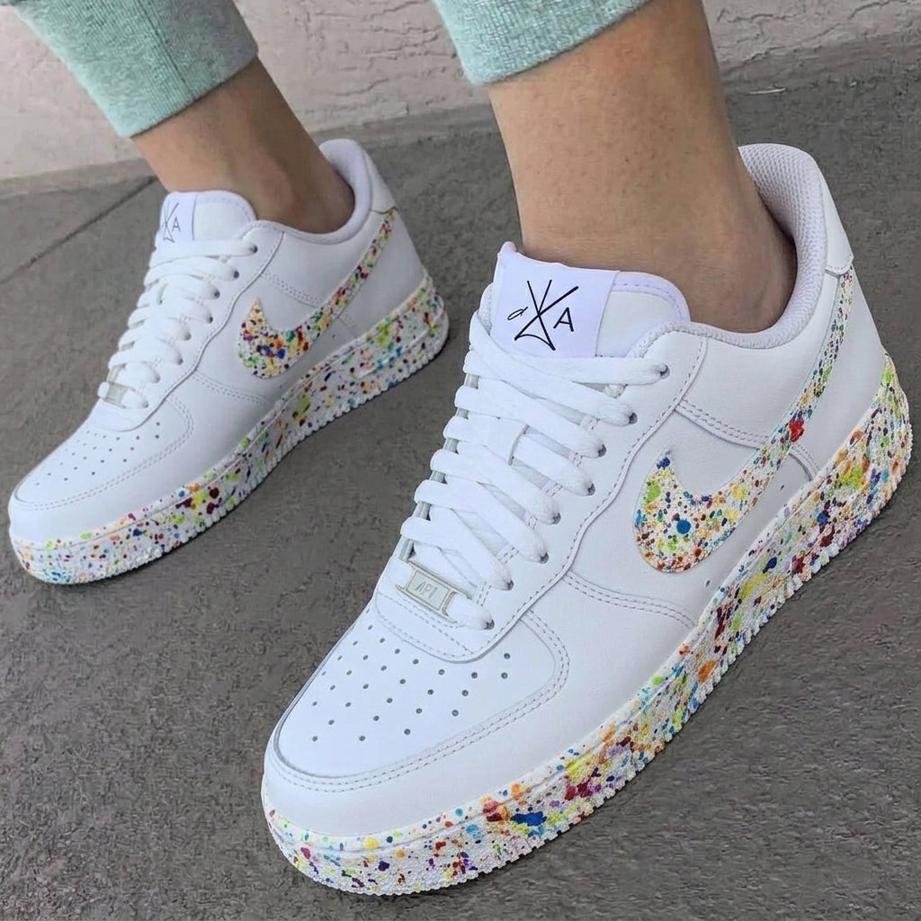 Paint Splatter Multicolor Custom AF1 – customasurprise